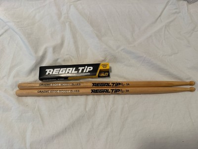 REGAL TIP Drum Sticks 5a Wood Tip, GRAEME EDGE MOODY BLUES, NEW!!