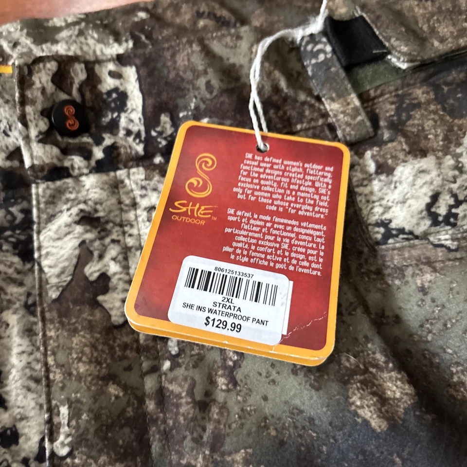 Women's 2XL Camo Insulated Waterproof Lined SHE Outdoor Strata Hunting Pants NEW - Image 4 of 4