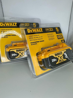 #ad #ad 2 Pack DEWALT DCB205 20V Max XR 5.0Ah Lithium Ion Battery New In Pack $90.00