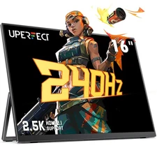 UPERFECT 2.5K 240Hz Portable Gaming Monitor 16" 2560*1600 QHD IPS LCD Screen