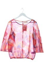 SIENNA Transparenz-Bluse Damen Bluse Gr. DE 36 rot-pink-lila Casual-Look
