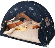 Bed Tent Full, Space Play Canopy for Kids Boys, Kids Bed Canopy Full Size, Galax