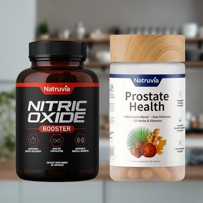 Prostate Health & Nitric Oxide Combo   2 Pack Men s Wellness Support