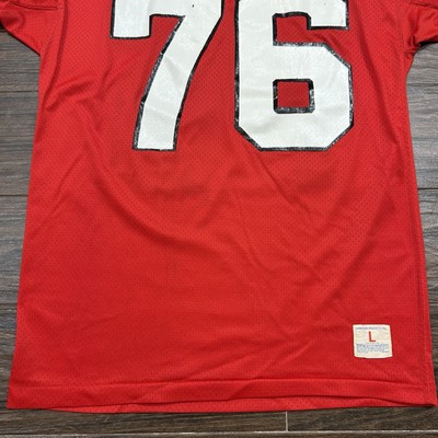Vintage 70s Champion Football Nylon Jersey #76 Made in USA Single