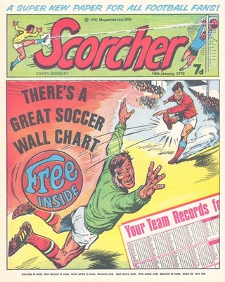 Scorcher (UK) 1970-1974 Comics Bücher auf 3 DVDs plus Jahrbücher und Specials