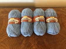 Hayfield cotton rich lightweight DK yarn -200g-Faded Denim-63% Cotton