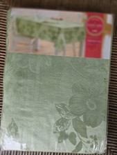 Tablecloth Blossoms Blooms Green Jacquard CottageCore New 60x102