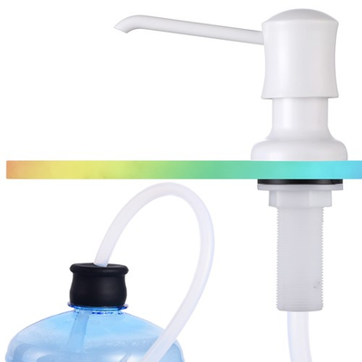 #ad Sink Soap Dispenser White w 40quot; Silicone Extension Tube for Kitchen Easy Refi $35.85