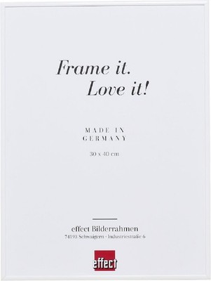 Effect Aluminium-Bilderrahmen Quadro 60x90 cm Weiß Klarglas