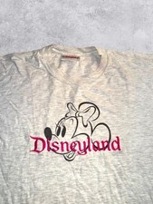 Vintage 80s Minnie Mouse Disney Land California T-Shirt Heather Grey XL Rare