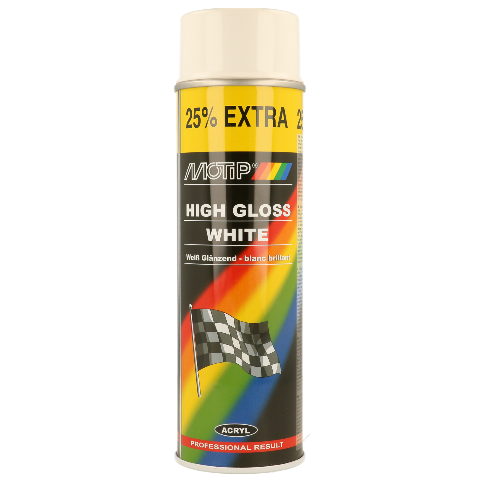 Motip White Spray Paint High Gloss 500Ml 04004 - Image 3