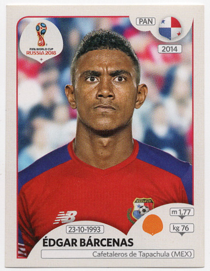 #544 Edgar Barcenas Panama Panini FIFA World Cup Russia 2018 Sticker