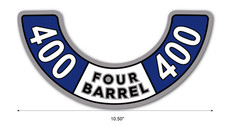 Blue 400 Four Barrel Air Cleaner Decal Sticker For Dodge Plymouth Chrysler Usa Blue 400 Four Barrel Air Cleaner Decal Sticker For Dodge Plymouth Chrysler Usa