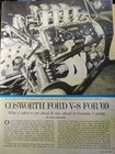 JUNE 1969 MAGAZINE PAGE #044- COSWORTH FORD V-8 FOR '69- FORMULA 1 ENGINE- 2 PG — photo 1