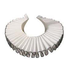 Colonial Black Edging Ruffle False Collar for Medieval Victorian Themed Costumes