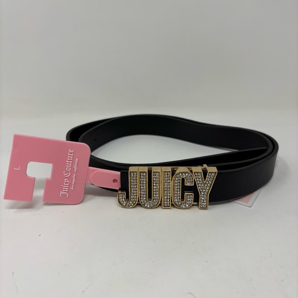 Juicy Couture Crystal Name Logo Belt Black L/XL New Juicy Couture | Accessories | Juicy Couture Crystal Name  main image 3