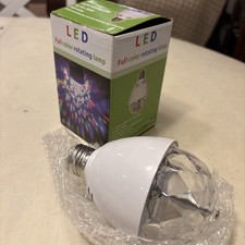 LED Full Color Changing Light Bulb Auto Rotating Stage Lights Disco Bulb Lamp