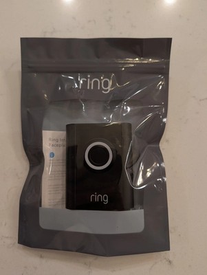 Ring Interchangeable Faceplate for Doorbells Video Doorbell 3; 3 Plus; 4 - Black