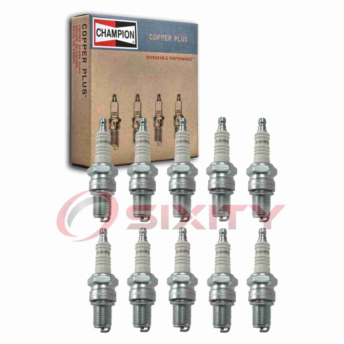 10 pc Champion Copper Plus 805 Spark Plugs for XS4063 W3CC W3C0 W3C W2CC ac