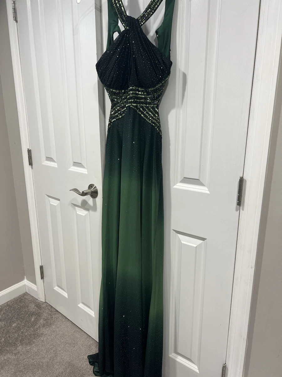 green semi dress Satin Halter Dress in Brown main image 0