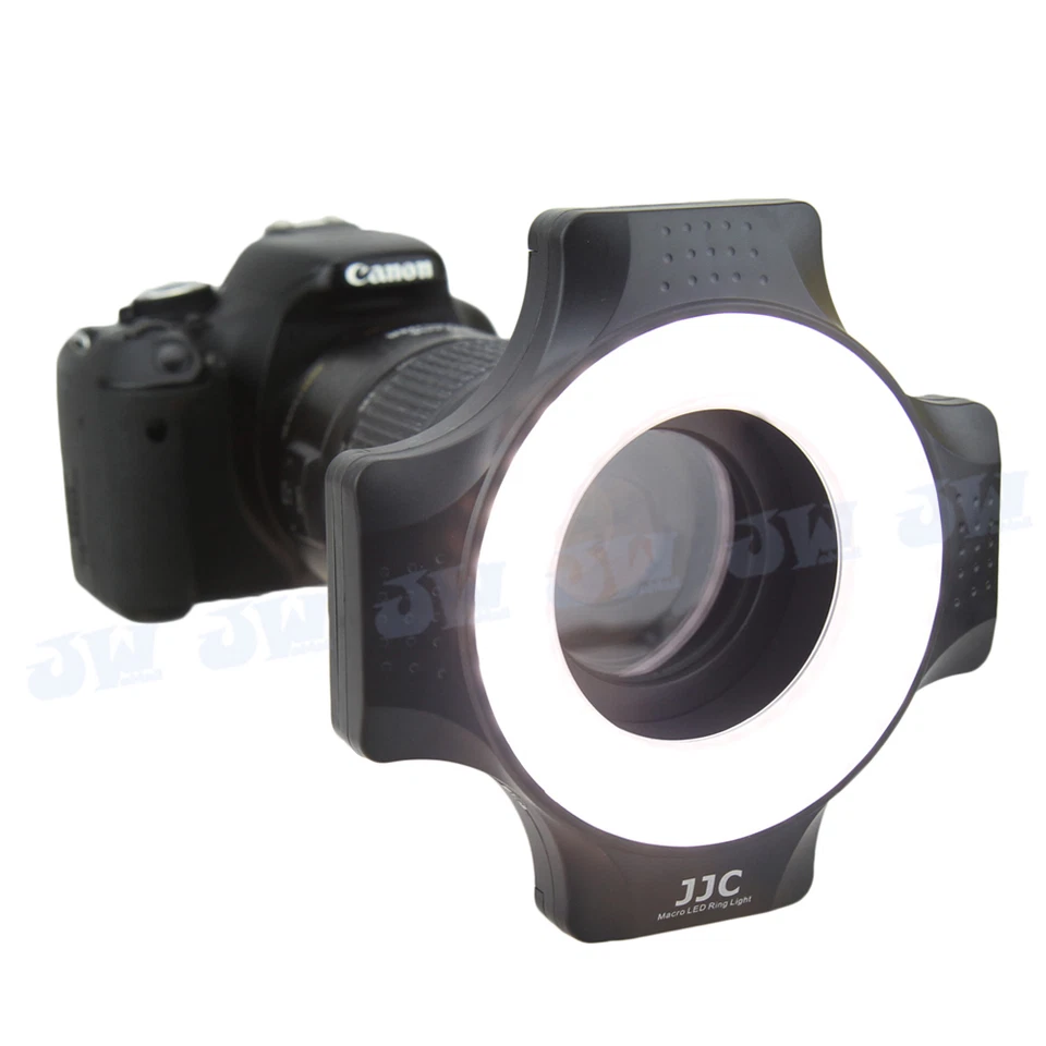 Luz de anillo de flash macro LED universal para lente de cámara, adaptador de rosca de filtro de 6 piezas Foto 2 de 4