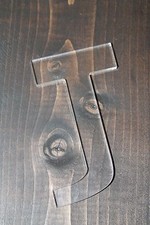 Letter J PlexiGlass Cut Acrylic Arts and Craft Home Decor Alphabet Transparent