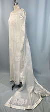 Vintage Wedding Dress SIZE XS EXTRA SMALL white lace TOPAZ ROOM train 60s mod