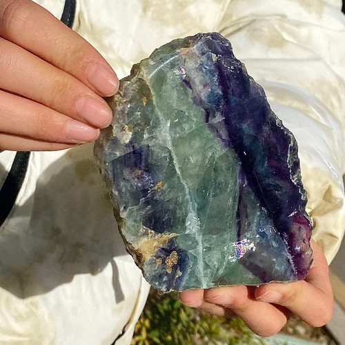 283G Beautiful Natural Rainbow Fluorite Quartz Crystal stone ore Block Healing - 第 12/13 張圖片