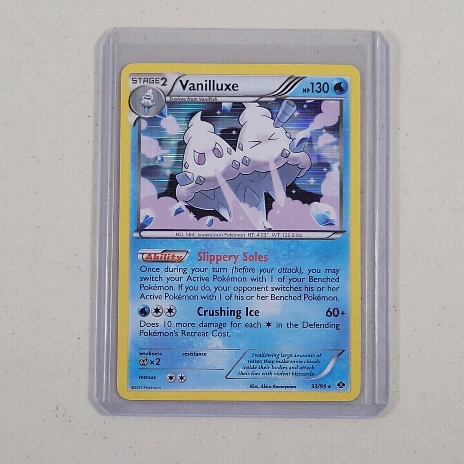 Pokemon Card Vanilluxe Holo Rare 33/99 2012 Black White Next Destinies Expansion