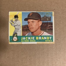 1960 Topps # 53 Jackie Brandt Baltimore Orioles Baseball Card