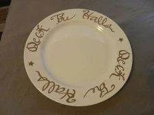 Deck The Halls Ceramic Cookie, Cake Plate by Rosanna from Italy 10.25" diameter