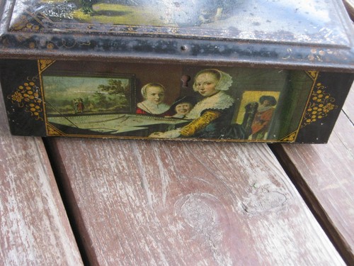 Antique English Metal Box Jewelry Box Victorian Box rare has petina no key - Picture 5 of 12