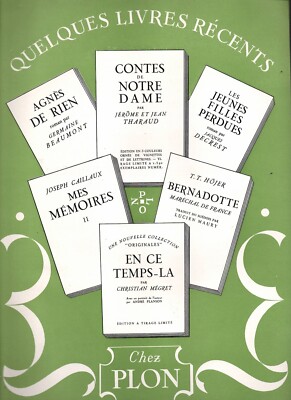 AD PUBLICITE EDITIONS PLON
