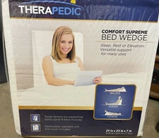 THERAPEDIC COMFORT SUPREME BED WEDGE NEW 24 X 23 X 7"