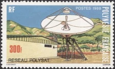 French Polynesia 1988 Radio Dish Aerial/Space/Satellite/Communications 1v n45242