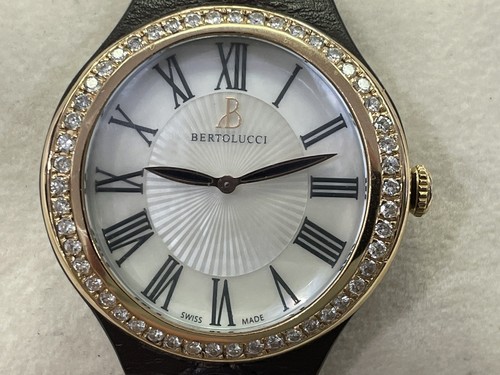Bertolucci Serena Garbo 18K Diamond Bezel Mother of Pearl Dial Ladies Watch - Picture 3 of 20