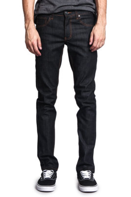Victorious Men's Skinny Fit Stretch Raw Denim Jeans   DL936 - FREE SHIP