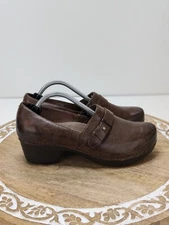 Dansko Swedish Clogs Brown Leather Women's Size 8 / EU 38 / 4822237800