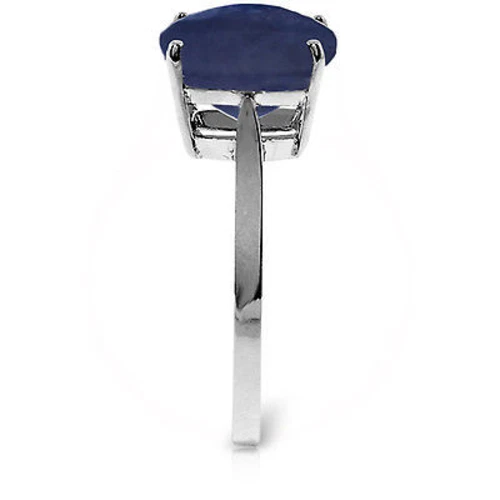 4.83 ct Platinum Plated 925 Sterling Silver Ring Natural Cushion Sapphire - Image 3 of 3