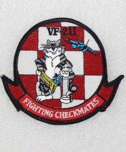 Usn Navy Patch Fighter Squadron 211 Vf 211 Fighting Checkmates Ebay