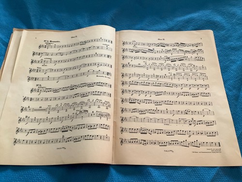 Vintage Sheet Music Mozart Serenade Nr 11 Oboe ll Loc G18 - Picture 5 of 6