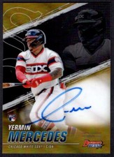 2021 Bowman's Best of 2021 Autographs Gold Refractor Yermin Mercedes Auto 41/50