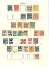 Fr&uuml;he Samoa 1877 - 1935 vor Allem Postfrisch Auf 4 Album Seiten Werte Sich