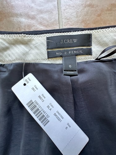 Nuevo con imperfecciones - Falda Lana Negra Lápiz J.CREW Nº 2 talla 6 - Imagen 7 de 12