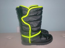 Rugged Outback Boys Puffy Weather Boots Black with Green Trim Size 11