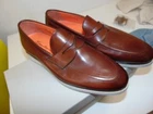 SANTONI GOODYEAR AUTHENTIC LEATHER LOAFER SIZE 42.5 850.00 CART. SAN-AA2F