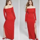 Size Small Red Long Sleeve Prom Homecoming Mom of Bride Evening Gown Dress NWT — photo 2