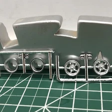 FOB 2 Rear American Torq Thrust D Wheels W Chrome Back 1/2 1/25 LBR Model Parts