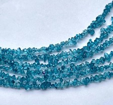 Extremely Rare AAAA Natural Herkimer Diamond Quartz Beads Blue Diamond Chips