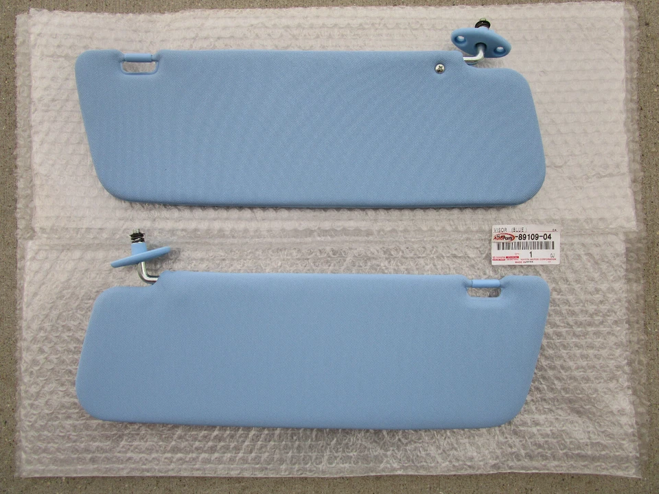 FITS: 79 - 83 TOYOTA PICKUP FRONT LEFT + RIGHT SIDE SUN VISOR SET BLUE OEM NEW - Image 3 of 4
